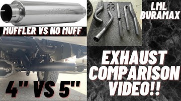 LML DURAMAX EXHAUST COMPARISON 4" VS 5" SHOWDOWN! MBRP & MORE, YOU WONT BELIEVE RESULTS!