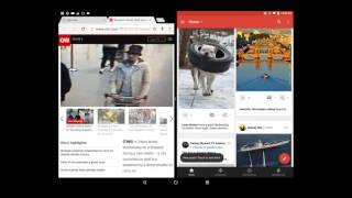 Simultaneous activity in multiwindow form on Android N Developer's Preview alpha release 2