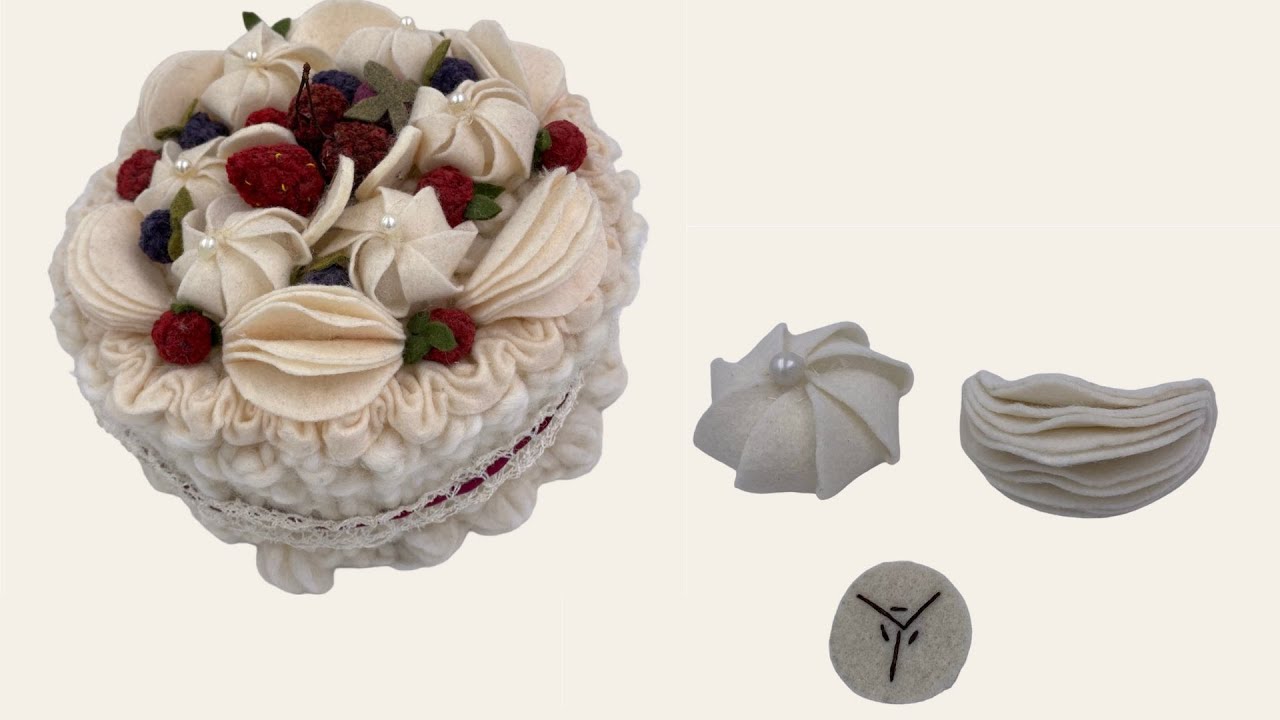 Decorazioni feltro per torta . La panna!!     #decorazionifeltro #nanadecor #ideecreativeconilfeltro