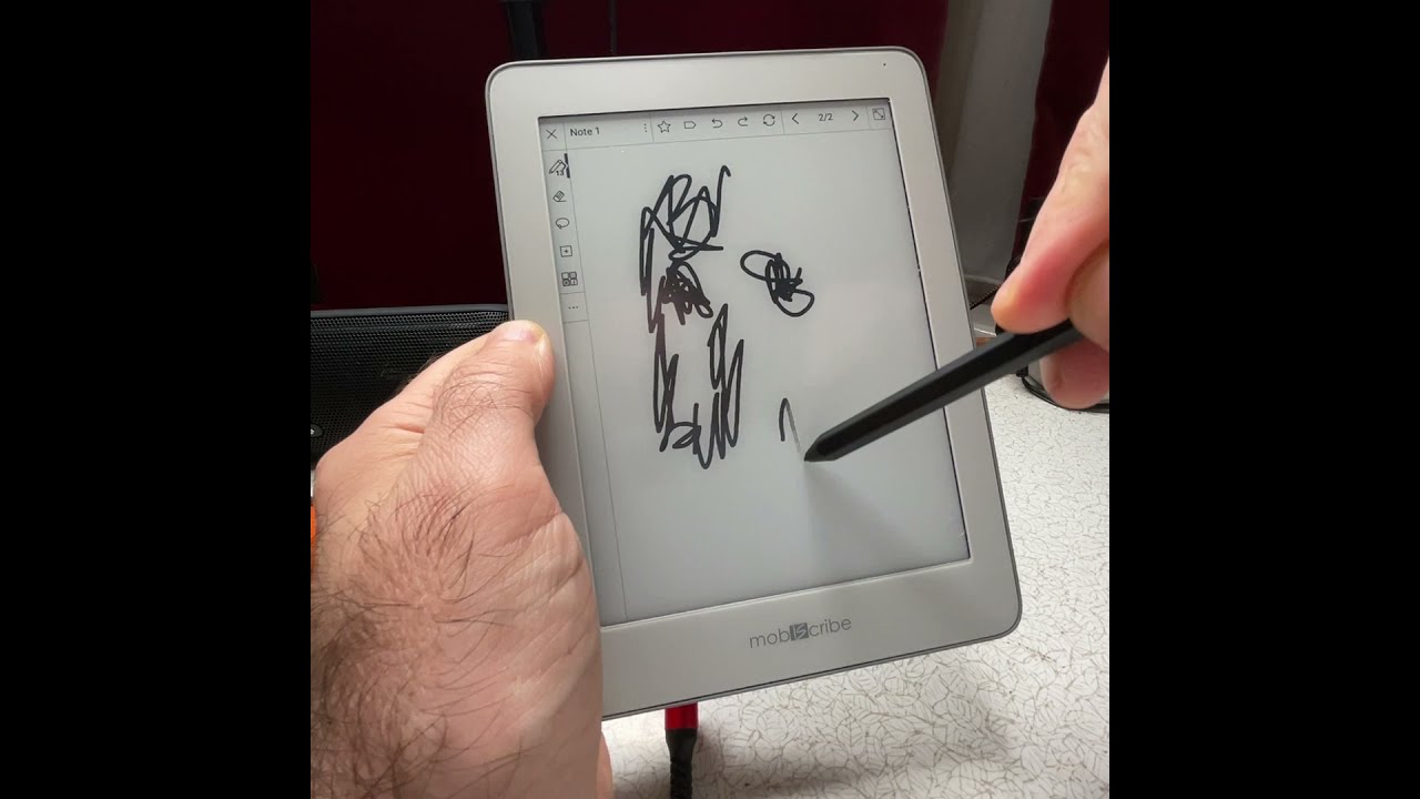 drawing with mobiscribe e-ink android tablet with stylus #ASMR