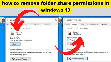 how to remove shared folder from network windows 10 ?