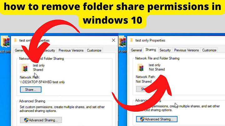 Turn off shared folder Windows 10