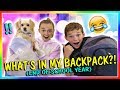 WHAT'S IN MY BACKPACK? - END OF SCHOOL | We Are The Davises