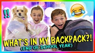whats in my backpack? end of school we are the davises