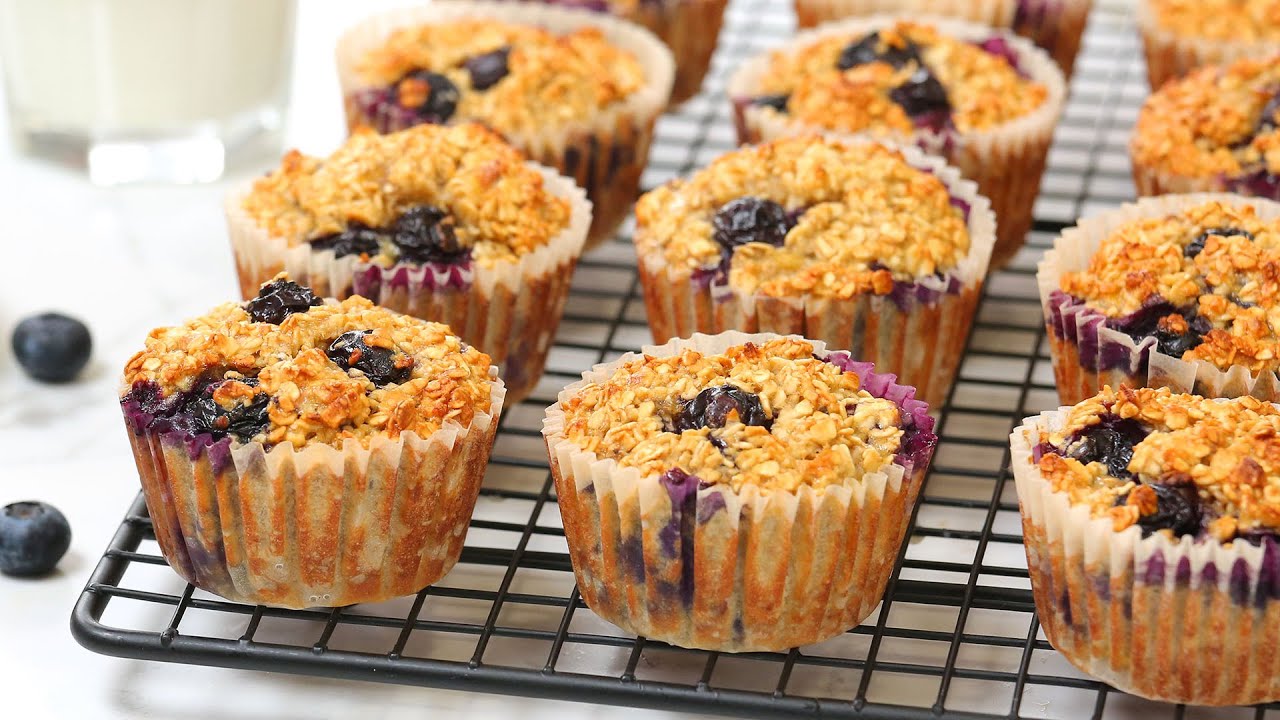 Blueberry Oatmeal Muffins | Quick + Easy + Make-Ahead Recipe | Bake With Me | The Domestic Geek