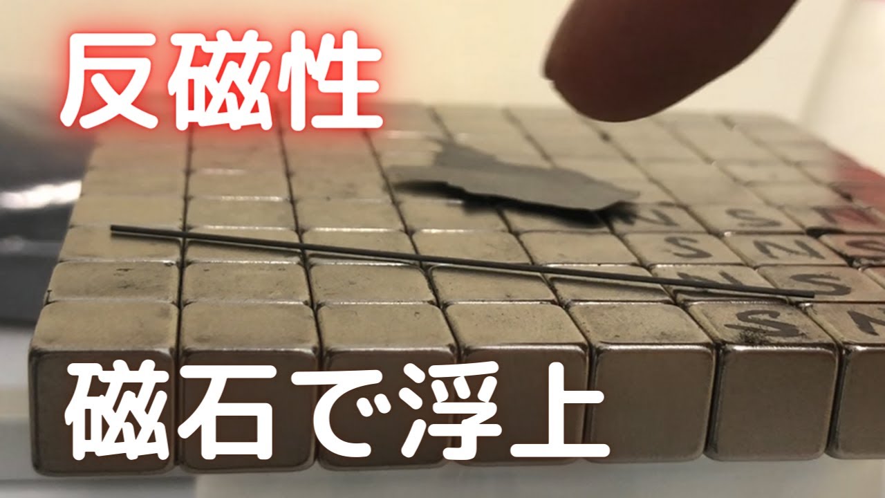 Experiment to levitate a diamagnetic material using a neodymium