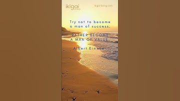 Quote by Albert Einstein: Try not to become a man of success. Rather become a man of value.