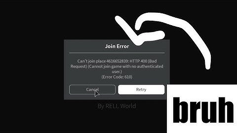 THIS GLITCH WONT ALLOW YOU TO JOIN PRIVATE SERVERS!!! - ERROR CODE 610