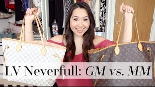 Louis Vuitton Neverfull GM vs. MM Comparison | Chase Amie