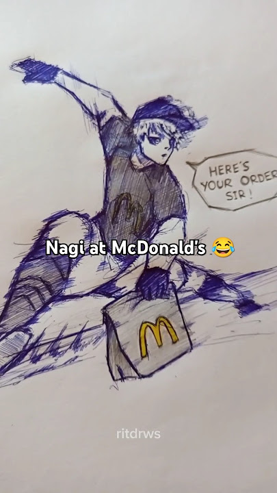 😂What NAGI been doing at McDonald's? - blue lock #shrots