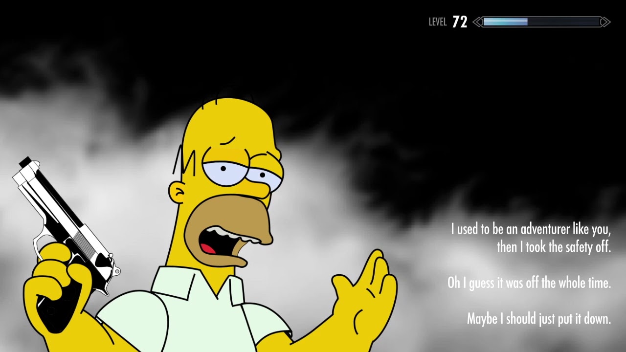 The Simpsons - Homer Skyrim loading screen - YouTube