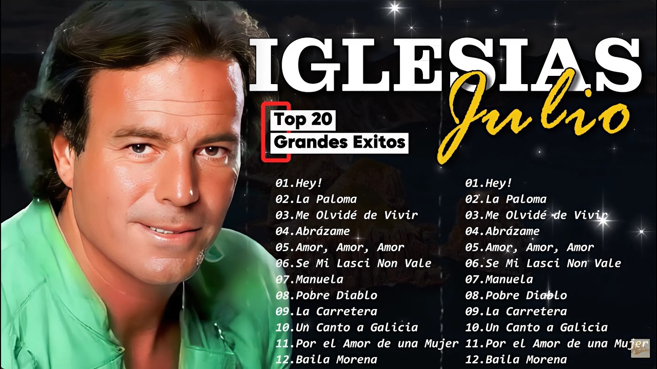Julio Iglesias 20 Super Grandes Éxitos ~ Julio Iglesias Lo Mejor Canciones Baladas #julioiglesias