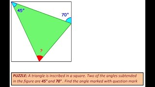 Puzzle Area of a Triangle in a Square by Ujjwal Suryakant Rane 12,656 views 4 years ago 5 minutes, 21 seconds