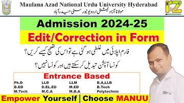 How to Edit/Correction Application Form | Admission -2024 | B.Ed, D.El.Ed | #Urdu #RizwanZahir