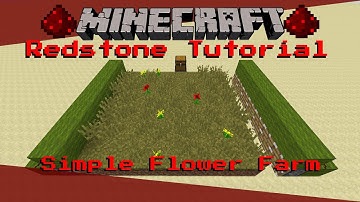Minecraft Redstone: Simple Flower Farm: Small But Easy 2 Build!!