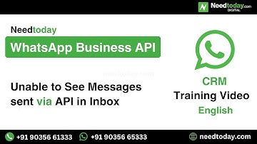 Unable To See Messages Sent Via API In Inbox with Needtoday WhatsApp Business API