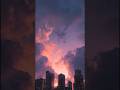 Dreamy Pink Sky 🌸☁️ | Nature Vibes #shorts #nature #naturevibes  #pinksky #aesthetic #peaceful #sky
