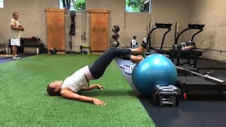 Supine Physioball Flutter Kicks