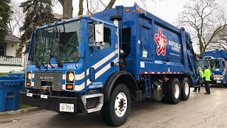 Elmhurst Bulky Waste Clean Up 2020: Republic Services Mack MR Heil Rear Loader Garbage Truck News