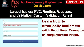 Quickly learn how to practically implement Laravel basics: MVC, Requests, and Validation! #laravel