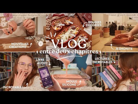 My readings & behind-the-scenes of my decorated candles 🕯️ | Vlog Between Two Chapters