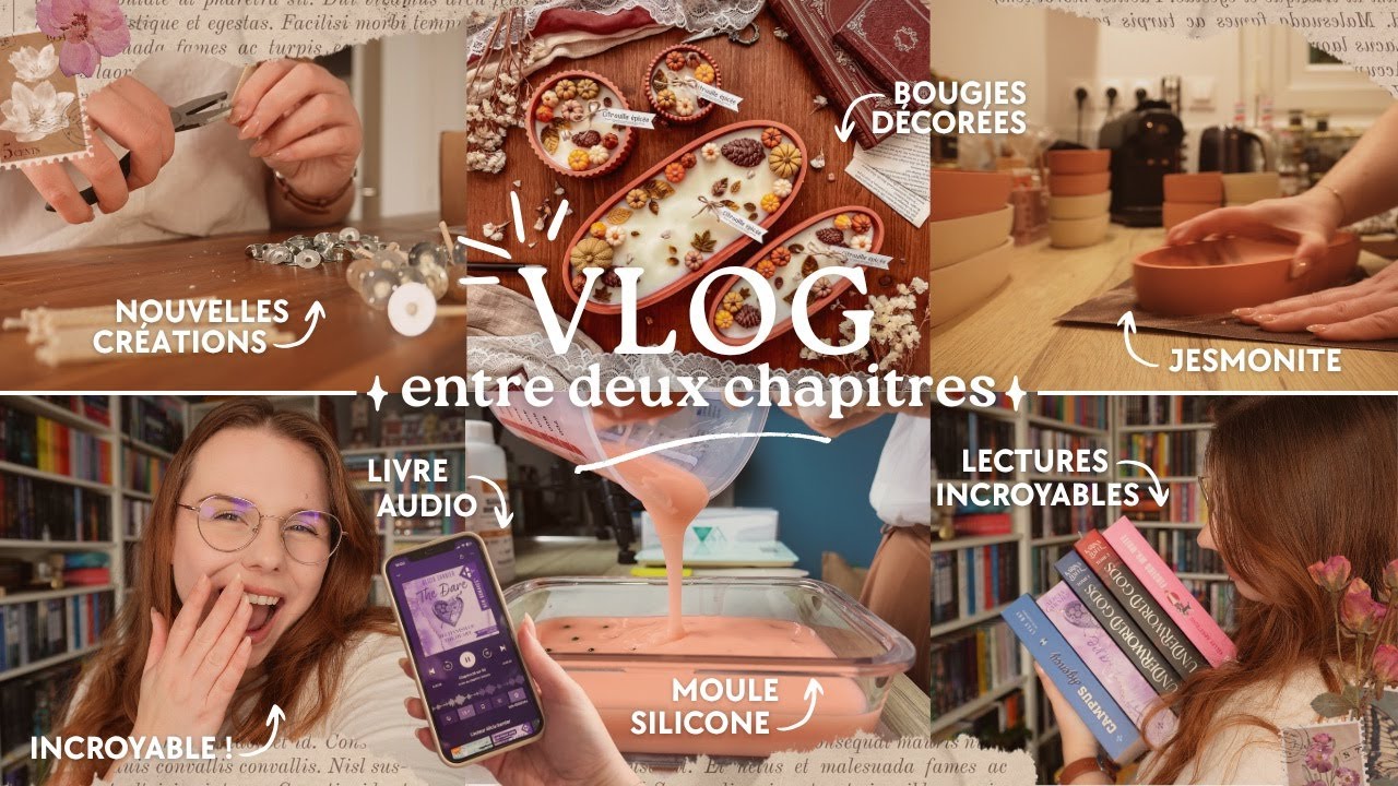 Mes lectures & coulisses de mes bougies décorées 🕯️ | Vlog Entre Deux Chapitres