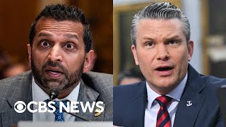 Republicans, Democrats grill Hegseth on Iran war, Patel about his apparent misconduct at FBI
