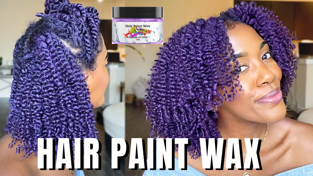 PURPLE HAIR PAINT WAX ON NATURAL HAIR !! I CHANGED MY HAIR COLOR