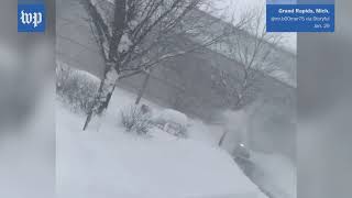Watch as polar vortex hits U.S. with snow, extreme cold