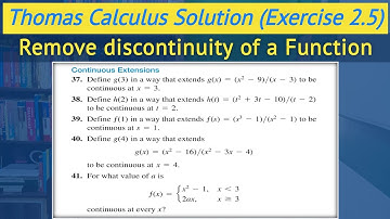 Thomas calculus solution exercise 2.5 Q37 to Q41 | continuity and discontinuity urdu hindi || Lec 41