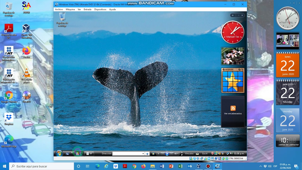 Windows Vista (TM) Ultimate Service Pack 1 Homes VirtualBOX - YouTube