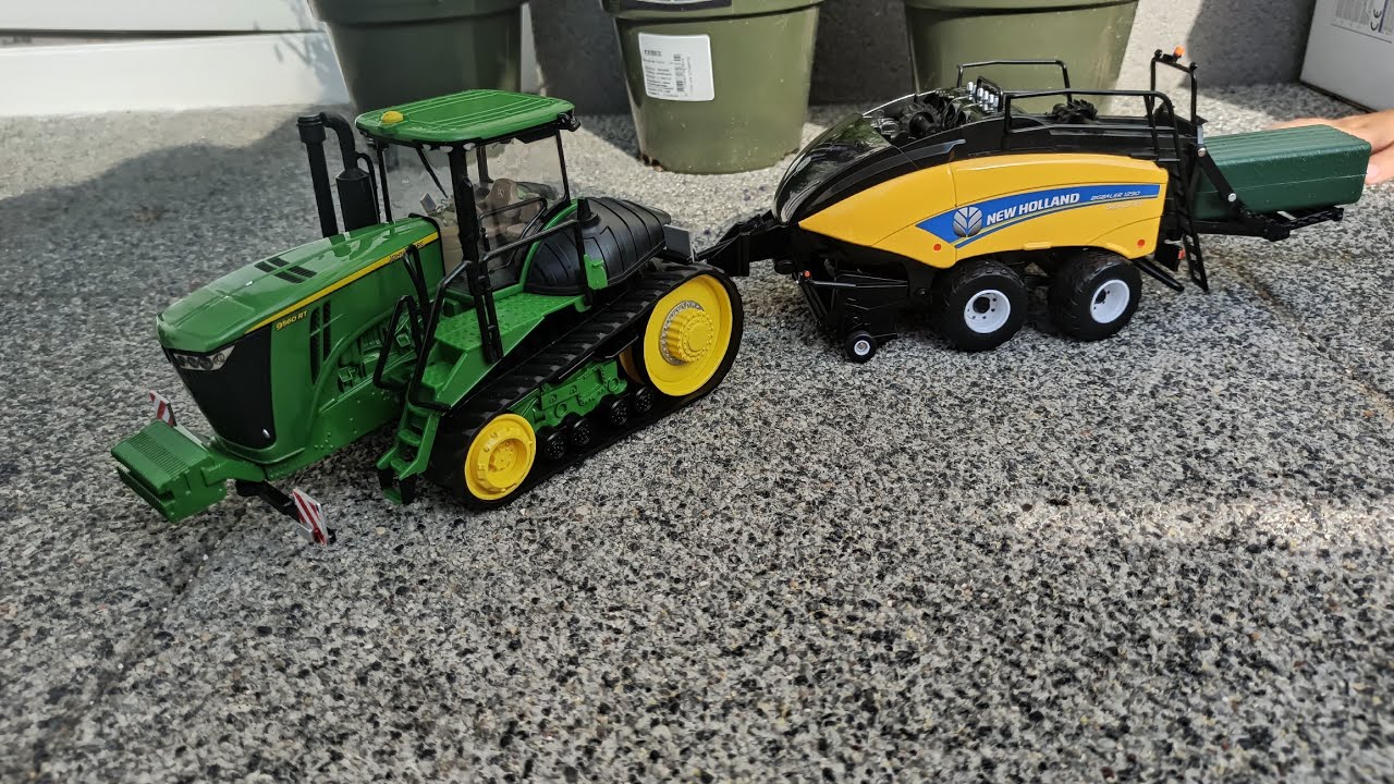 Bruder Siku Britains Unboxing Unpacking John Deere 9560 RT, New Holland 1290 Kostkarka