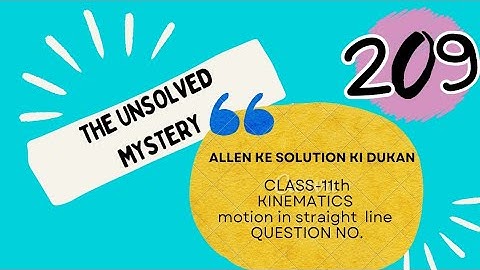 ALLEN ke solution ki dukan @conceptualseries5291