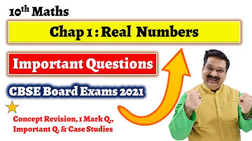 Important Questions for Class 10th Maths NCERT Chapter 1 Real Numbers for CBSE Board Exams 2021