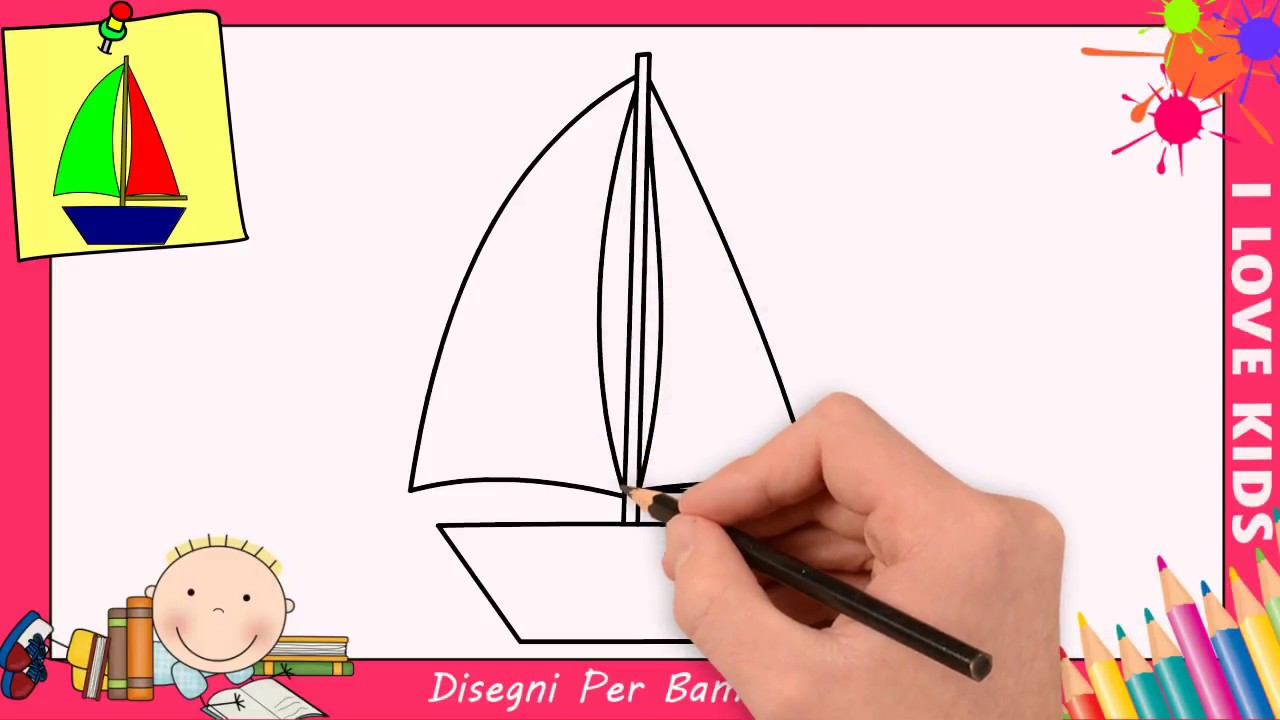Come Disegnare Una Barca Facile Passo Per Passo Per Bambini 1
