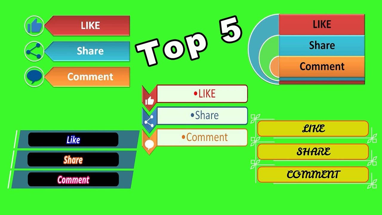 like, Share and comments Green Screen intro | Free Download