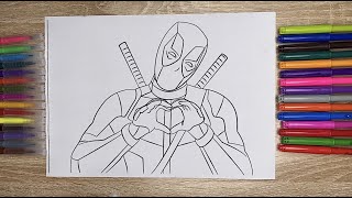 Deadpool coloring book\Deadpool coloring page