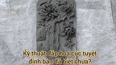 Hướng dẫn đắp hoa cúc siêu đỉnh cho các bạn mới tập, Phù điêu hoa cúc, Đạt tay trái