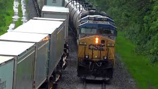 CSX and CSX Trains Racing Side By Side
