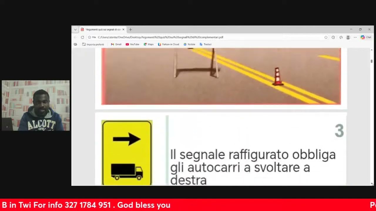 Chapter 7 Lesson 3  Argomento quiz su Segnali di temporaneo