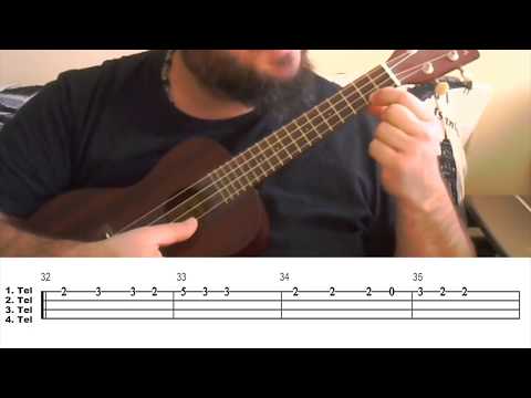 Ukulele Dersi - Selvi Boylum Al Yazmalım - Cahit Berkay ( pratik ukulele kursu )