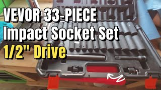 VEVOR Impact Socket Set 1 2 Drive 33 Piece