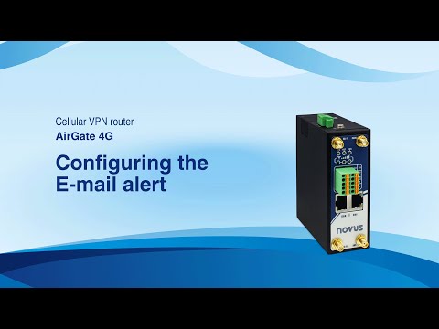 AirGate 4G - Configuring the email alert | English