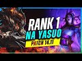 Rank 1 yasuo na  yasuo vs cassiopeia mid patch 1411  yasuo gameplay