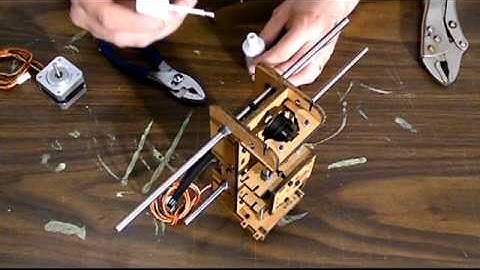 MakerBot Cupcake CNC -- Build part 8 - X-Stage Assembly Pt 2 of 2