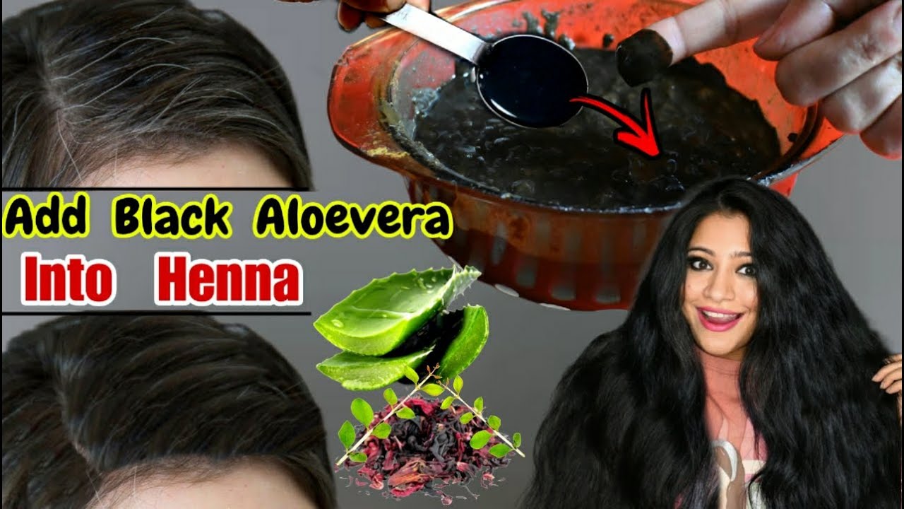 Add This Black Aloevera Gel Into Henna To Make Hair Black Naturally ...