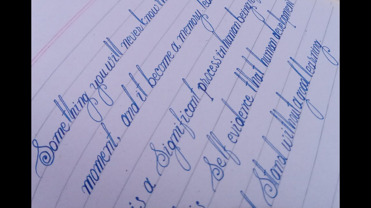 Beautiful English hand writing. - YouTube