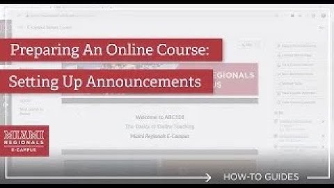 Setting Up Announcements in Canvas