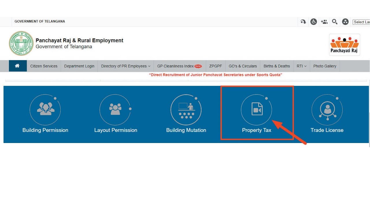 TELANGANA PROPERTY TAX ONLINE PAYMENTS PROCESS