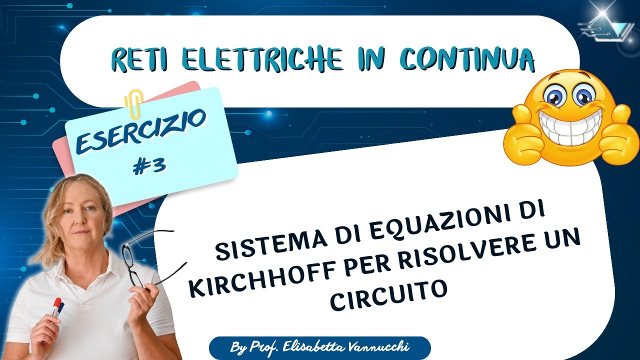Sistema di equazioni di Kirchhoff per calcolo correnti su circuito a 3